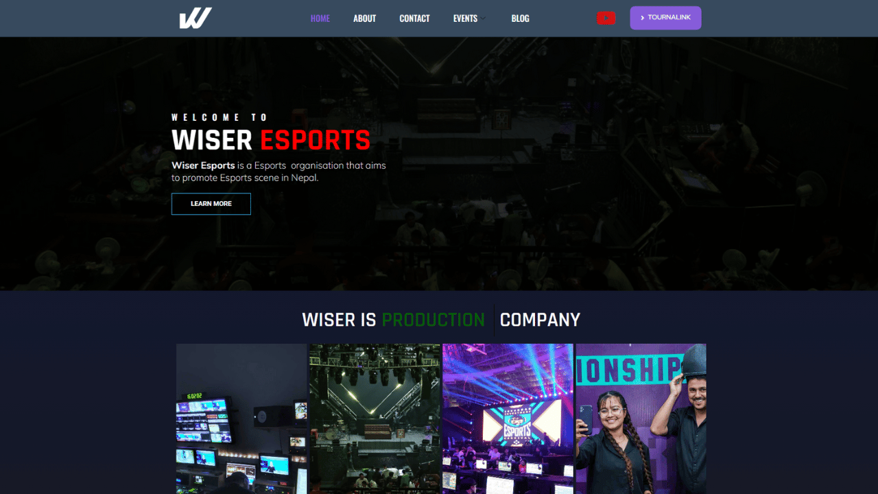 Wiser Esports – Website Design